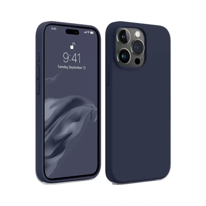 Hubrendy SH Newface Apple İphone 15 Pro Kılıf First Silikon - Lacivert