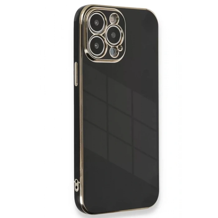 Hubrendy SH Newface Apple İphone 15 Pro Kılıf Volet Silikon - Siyah