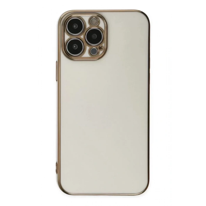 Hubrendy SH Newface Apple İphone 15 Pro Max Kılıf Volet Silikon - Beyaz