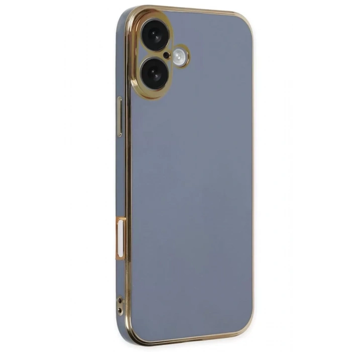 Hubrendy SH Newface Apple İphone 16 Kılıf Volet Silikon - Mavi