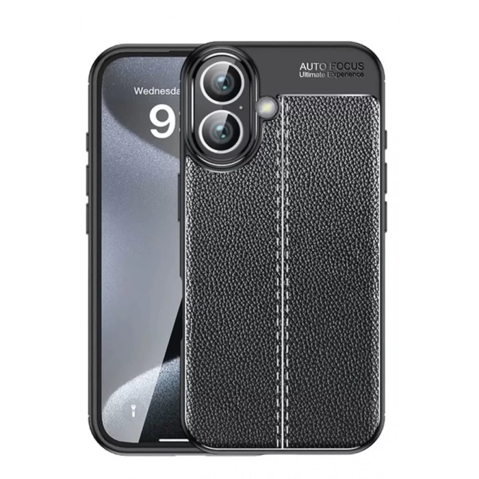 Hubrendy SH Newface Apple İphone 16 Plus Kılıf Auto Focus Kapak - Siyah