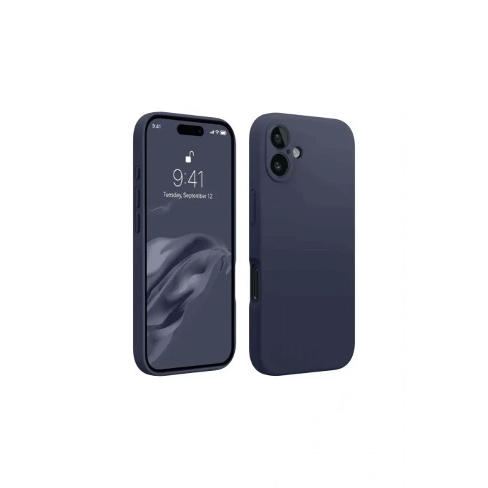 Hubrendy SH Newface Apple İphone 16 Plus Kılıf First Silikon - Lacivert