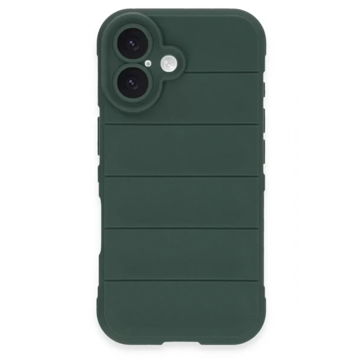 Hubrendy SH Newface Apple İphone 16 Plus Kılıf Optimum Silikon - Koyu Yeşil