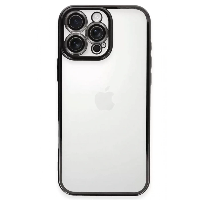 Hubrendy SH Newface Apple İphone 16 Pro Kılıf Razer Lensli Silikon - Siyah