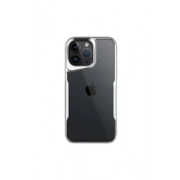 Hubrendy SH Newface Apple İphone 16 Pro Max Kılıf Boyi Silikon Kapak - Gümüş