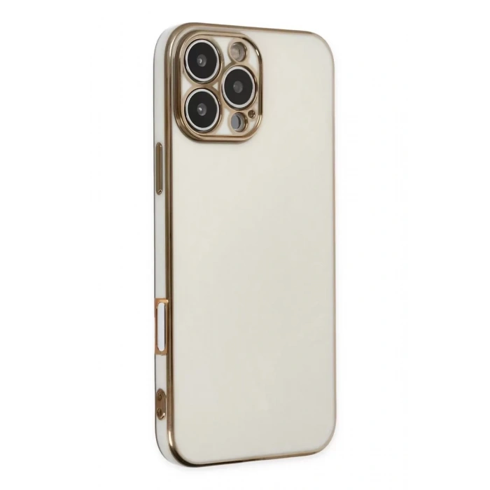 Hubrendy SH Newface Apple İphone 16 Pro Max Kılıf Volet Silikon - Beyaz