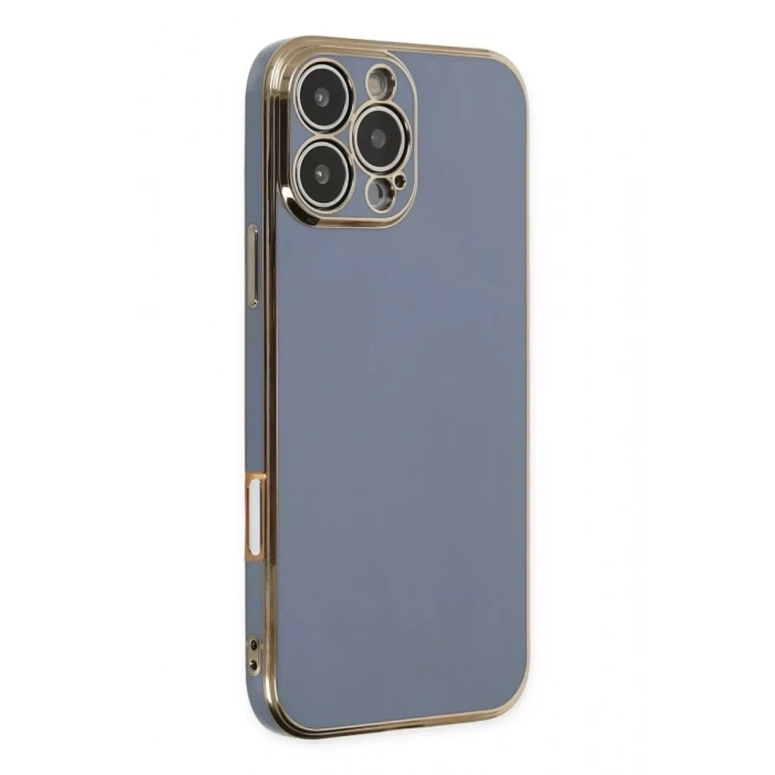 Hubrendy SH Newface Apple İphone 16 Pro Max Kılıf Volet Silikon - Mavi