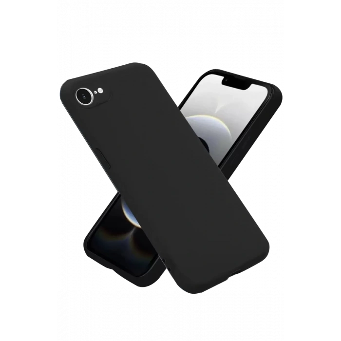 Hubrendy SH Newface Apple İphone 16e Kılıf First Silikon - Siyah