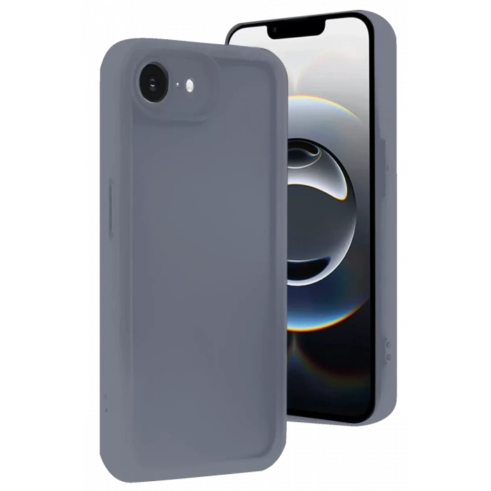 Hubrendy SH Newface Apple İphone 16e Kılıf Viera Silikon - Gri