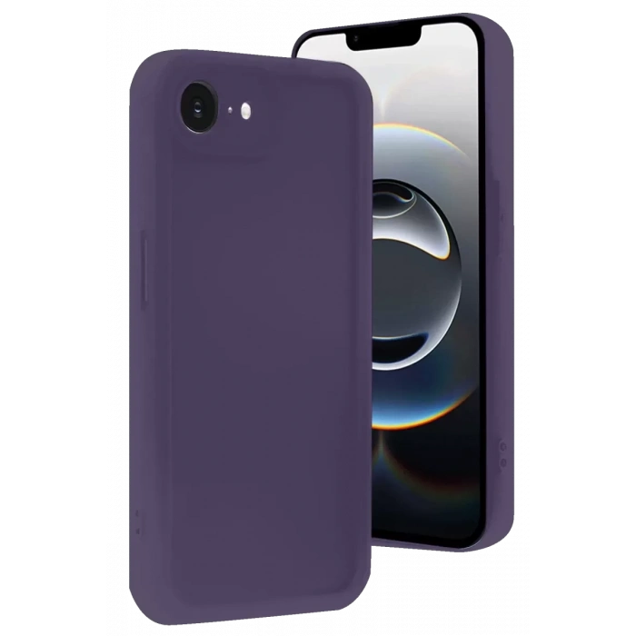 Hubrendy SH Newface Apple İphone 16e Kılıf Viera Silikon - Mor