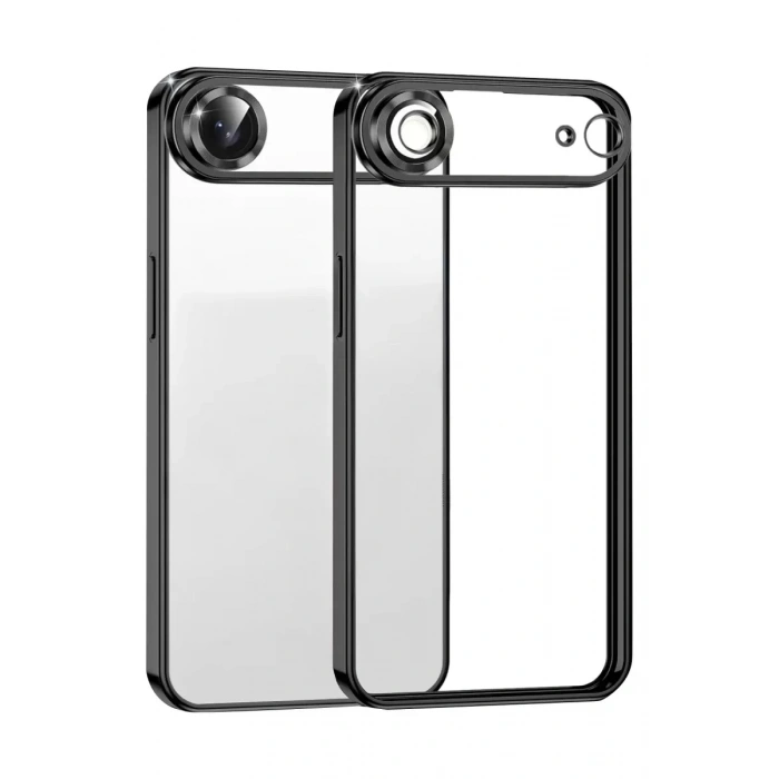 Hubrendy SH Newface Apple İphone 17 Air Razer Lensli Silikon - Siyah