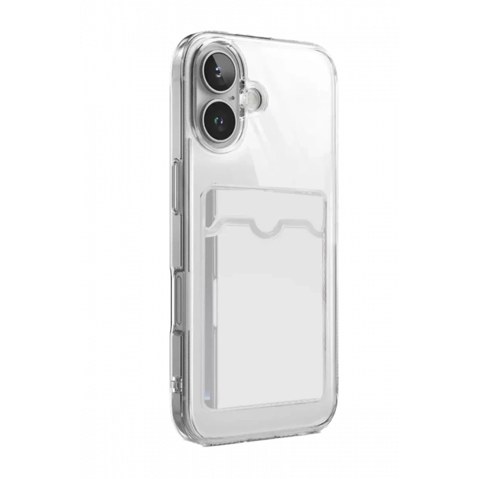 Hubrendy SH Newface Apple İphone 17 Kart Şeffaf Silikon - Şeffaf