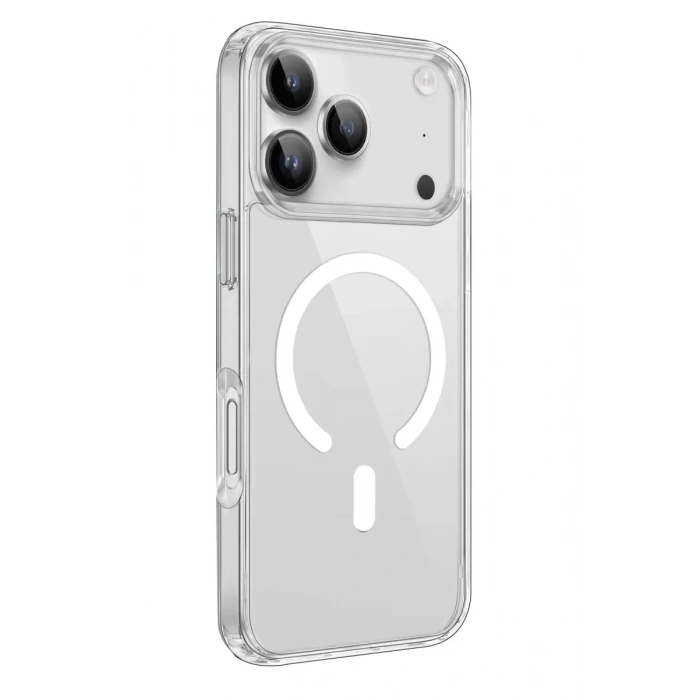 Hubrendy SH Newface Apple İphone 17 Pro Kılıf Pc Real Magsafe Kapak - Şeffaf