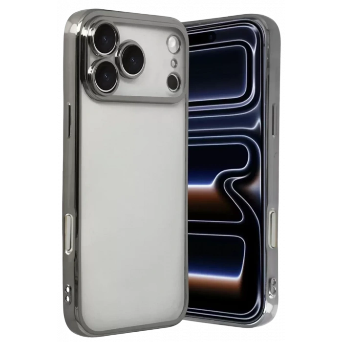 Hubrendy SH Newface Apple İphone 17 Pro Max Razer Lensli Silikon - Titan Gri