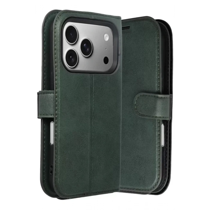 Hubrendy SH Newface Apple İphone 17 Pro Max Trend S Plus Kapaklı Kılıf - Yeşil