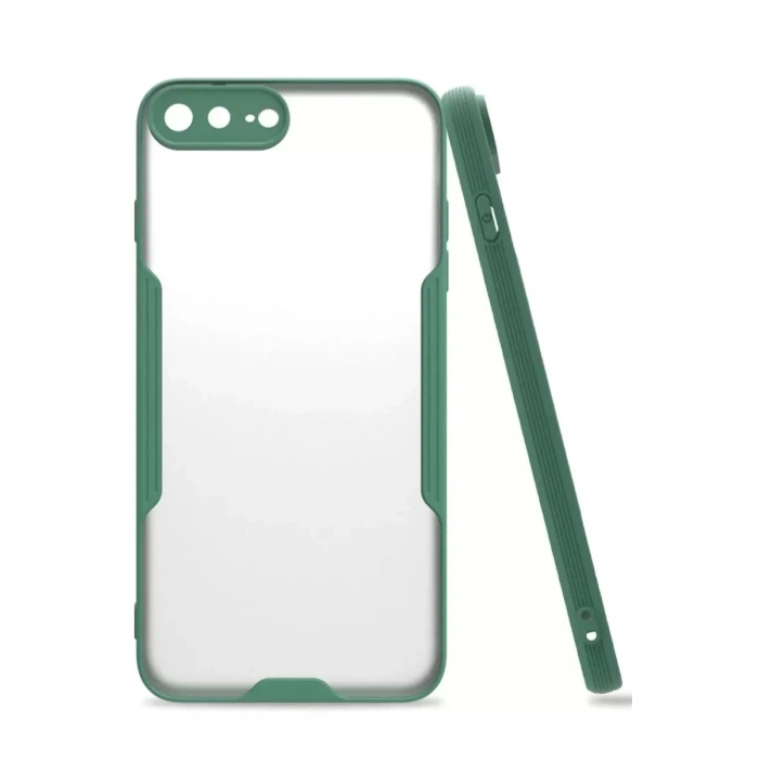 Hubrendy SH Newface Apple İphone 7 Plus Kılıf Platin Silikon - Yeşil