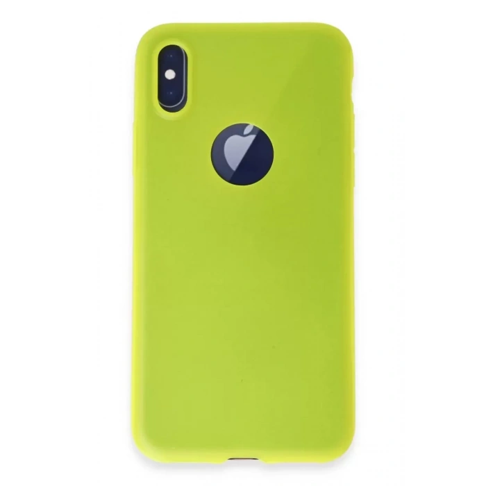 Hubrendy SH Newface Apple İphone X Kılıf First Silikon - Parlak Sarı
