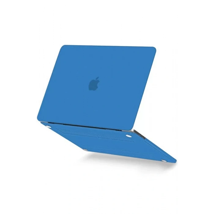 Hubrendy SH Newface Apple Macbook Pro 13 2021 Macbook Buzlu Kapak - Mavi