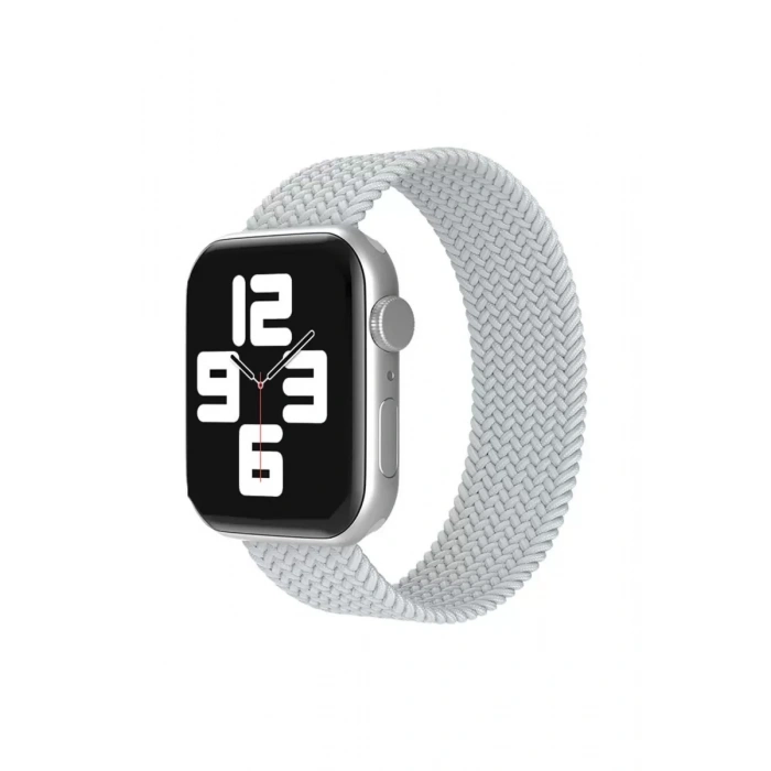 Hubrendy SH Newface Apple Watch 38mm Ayarlı Solo Silikon Kordon - Beyaz