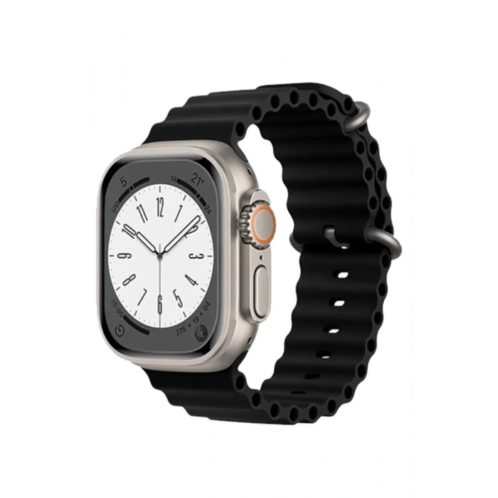 Hubrendy SH Newface Apple Watch 38mm Ocean Kordon - Siyah