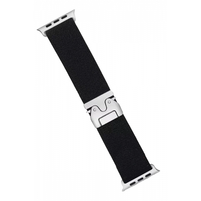 Hubrendy SH Newface Apple Watch 42mm Forest Kumaş Kordon - Siyah