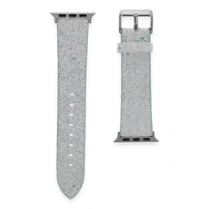 Hubrendy SH Newface Apple Watch 42mm Starry Taşlı Kordon - Mavi