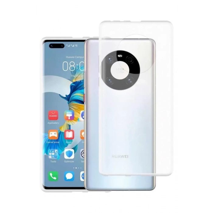 Hubrendy SH Newface Huawei Mate 40 Pro Kılıf Lüx Şeffaf Silikon
