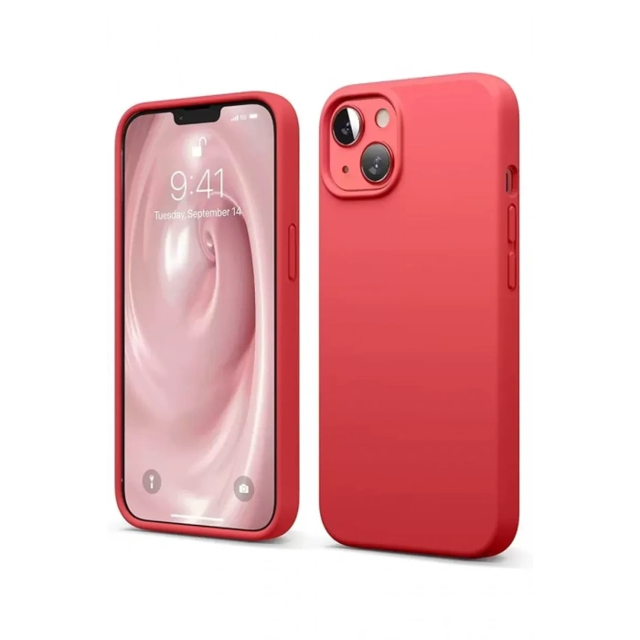 Hubrendy SH Newface İphone 14 Kılıf First Silikon - Kırmızı