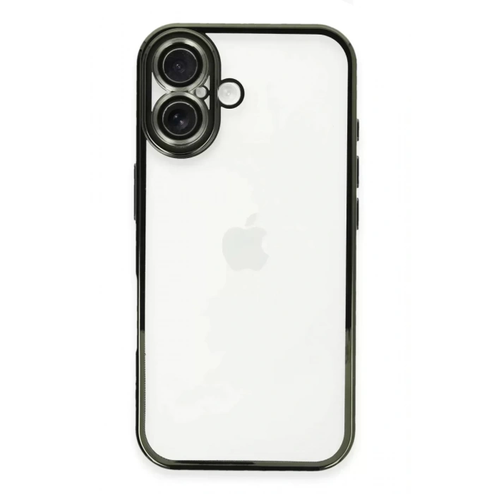 Hubrendy SH Newface İphone 16 Plus Kılıf Razer Lensli Silikon - Yeşil