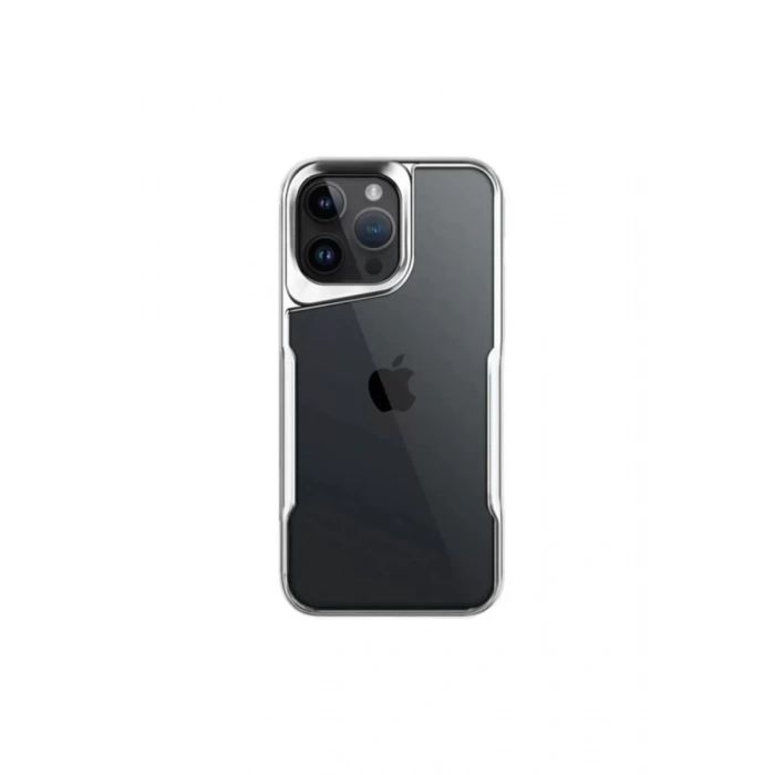 Hubrendy SH Newface İphone 16 Pro Max Kılıf Boyi Silikon Kapak - Gümüş