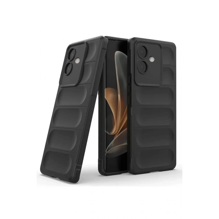 Hubrendy SH Newface Oppo A3 Kılıf Optimum Silikon - Siyah