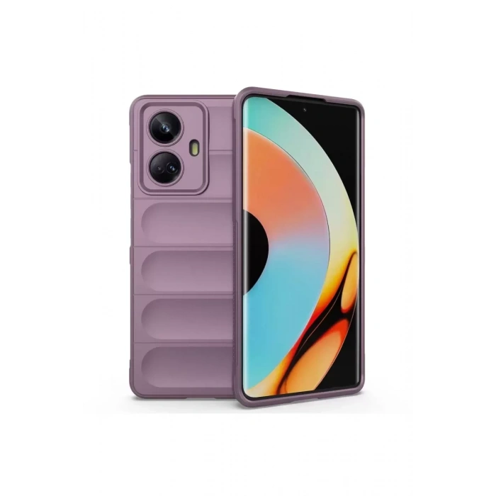 Hubrendy SH Newface Realme 10 Pro 5g Kılıf Optimum Silikon - Mor