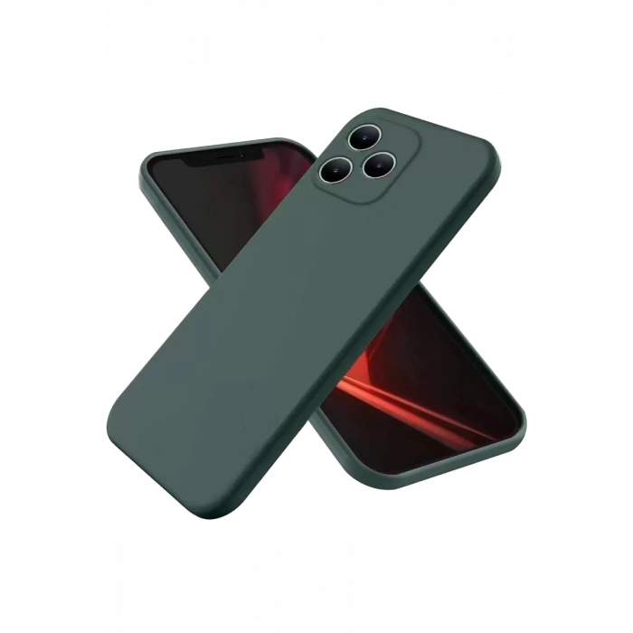 Hubrendy SH Newface Realme Note 50 4g Kılıf First Silikon - Koyu Yeşil