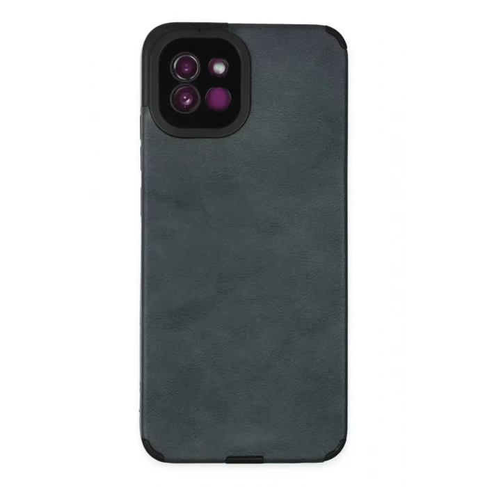 Hubrendy SH Newface Samsung Galaxy A03 Kılıf Loop Deri Silikon - Lacivert