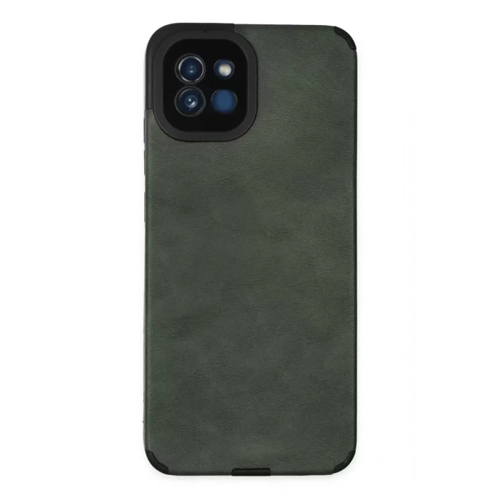 Hubrendy SH Newface Samsung Galaxy A03 Kılıf Loop Deri Silikon - Yeşil