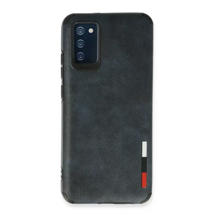 Hubrendy SH Newface Samsung Galaxy A03s Kılıf Loop Deri Silikon - Lacivert