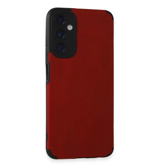 Hubrendy SH Newface Samsung Galaxy A05s Kılıf Loop Deri Silikon - Kırmızı