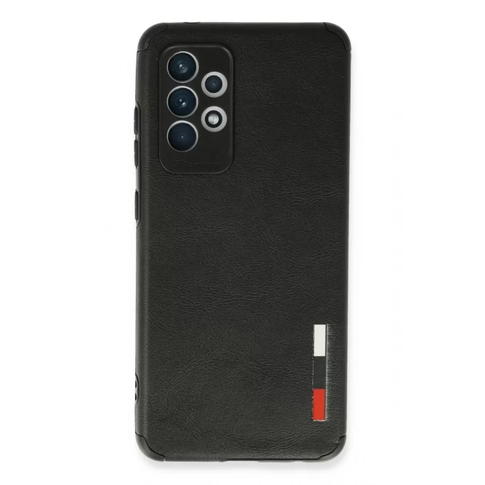 Hubrendy SH Newface Samsung Galaxy A72 Kılıf Loop Deri Silikon - Siyah