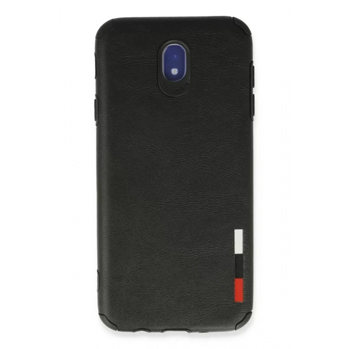 Hubrendy SH Newface Samsung Galaxy J7 Pro / J730 Kılıf Loop Deri Silikon - Siyah