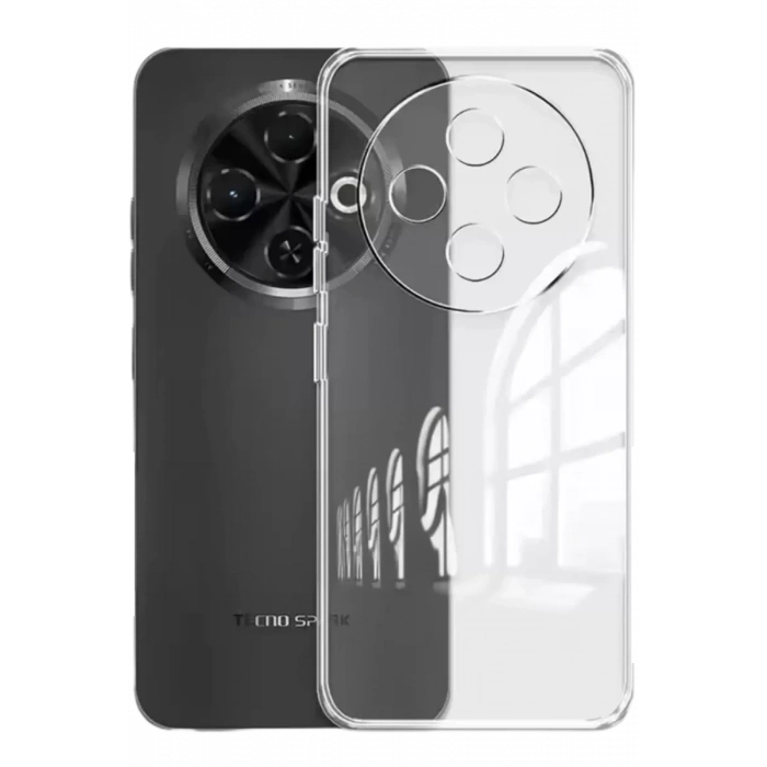 Hubrendy SH Newface Tecno Spark 30c Kılıf Lüx Şeffaf Silikon