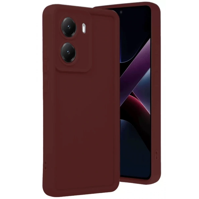 Hubrendy SH Newface Xiaomi Poco X7 Pro Viera Silikon - Bordo
