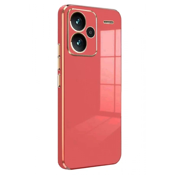Hubrendy SH Newface Xiaomi Redmi Note 13 Pro Plus Kılıf Volet Silikon - Kırmızı