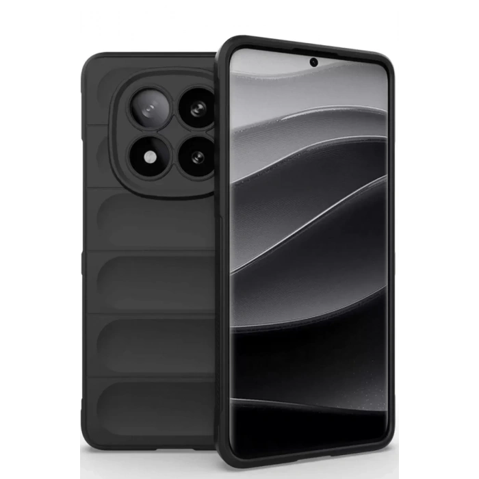Hubrendy SH Newface Xiaomi Redmi Note 14 Pro 5g Kılıf Optimum Silikon - Siyah