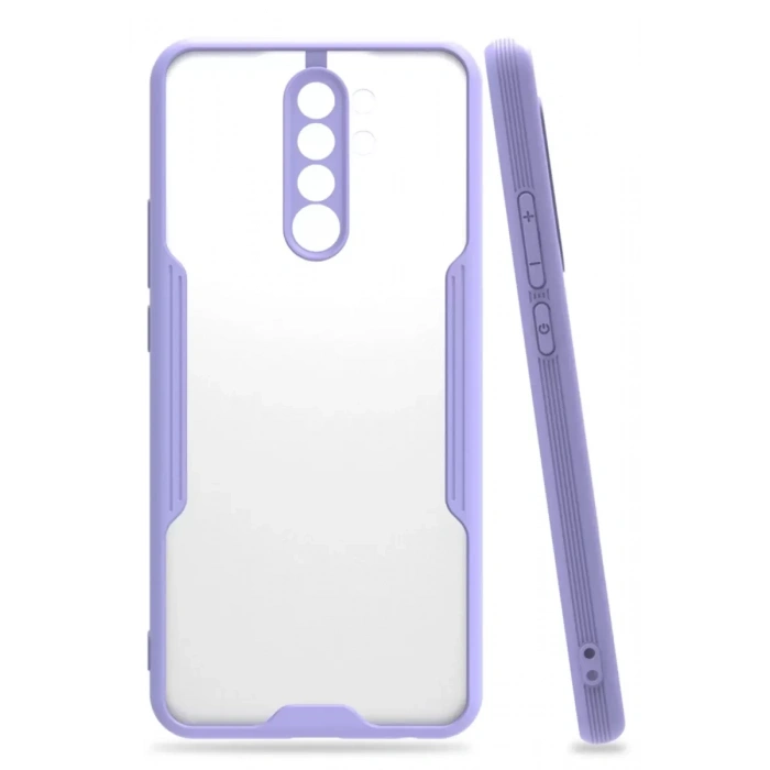 Hubrendy SH Newface Xiaomi Redmi Note 8 Pro Kılıf Platin Silikon - Lila