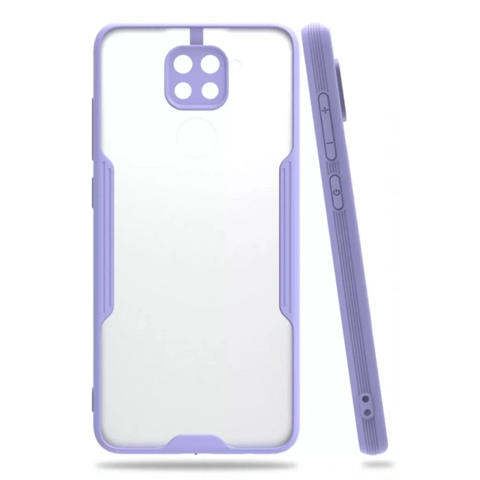 Hubrendy SH Newface Xiaomi Redmi Note 9 Kılıf Platin Silikon - Lila