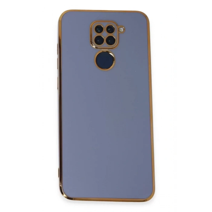 Hubrendy SH Newface Xiaomi Redmi Note 9 Kılıf Volet Silikon - Mavi