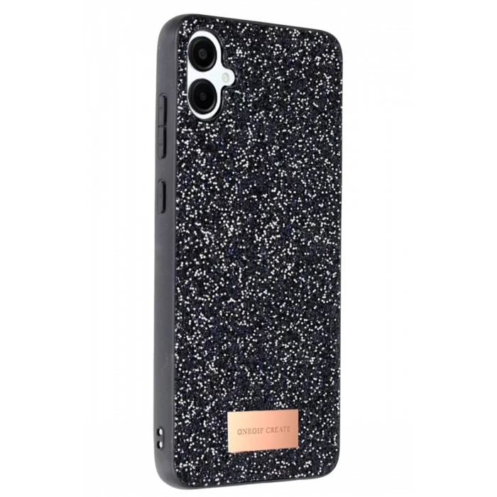 Hubrendy SH Onegif Samsung Galaxy A06 Bright Simli Kapak - Siyah