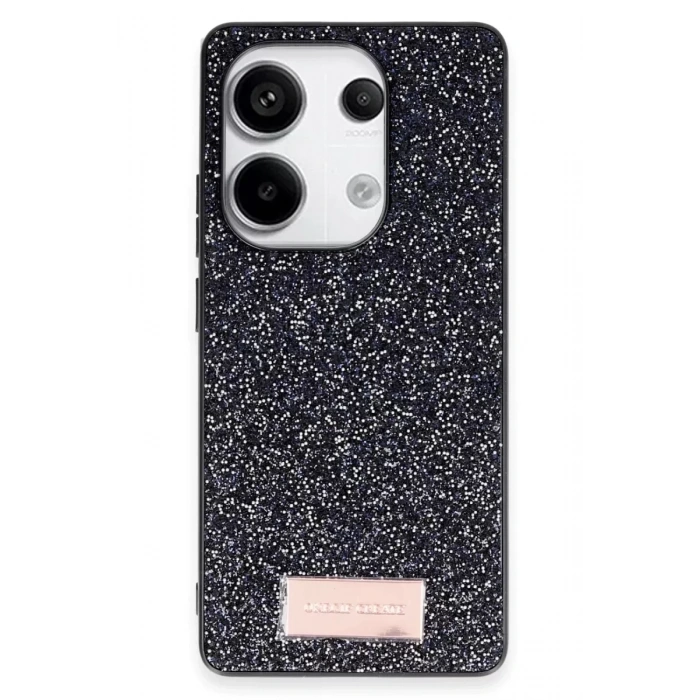 Hubrendy SH Onegif Xiaomi Redmi Note 13 Pro 4g Bright Simli Kapak - Siyah