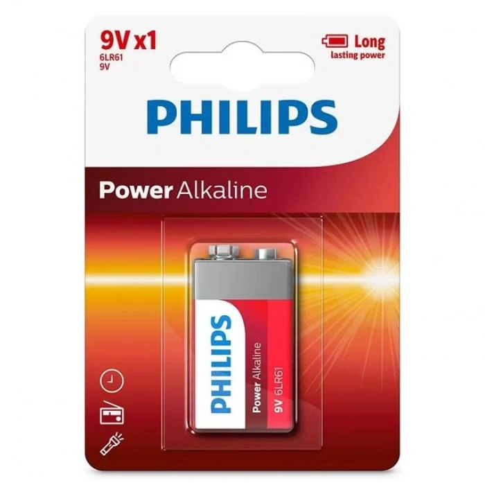 Hubrendy SH Philips 6lr61-p1b 9 Volt Power Alkalin Pil (tekli)