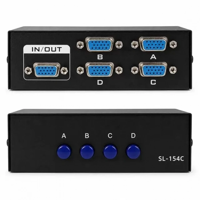 Hubrendy SH Powermaster 4 Port Vga Switch